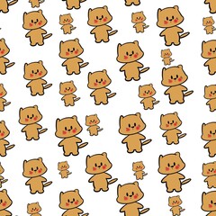 Seamless pattern with cute cats, pattern with kitten 