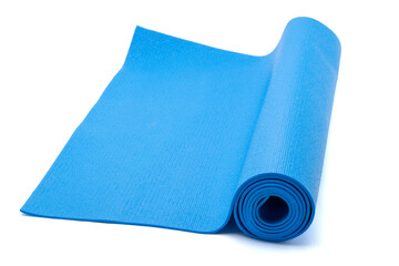blue yoga mat.