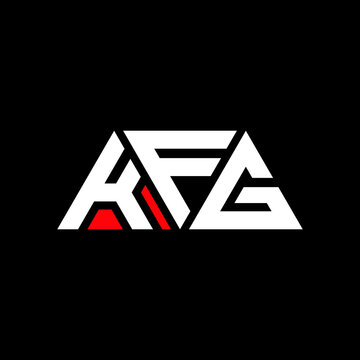 KFG triangle letter logo design with triangle shape. KFG triangle logo design monogram. KFG triangle vector logo template with red color. KFG triangular logo Simple, Elegant, and Luxurious Logo...