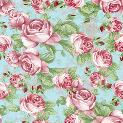 seamless pattern with roses