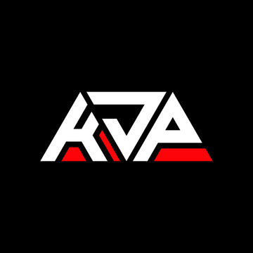 KJP triangle letter logo design with triangle shape. KJP triangle logo design monogram. KJP triangle vector logo template with red color. KJP triangular logo Simple, Elegant, and Luxurious Logo...