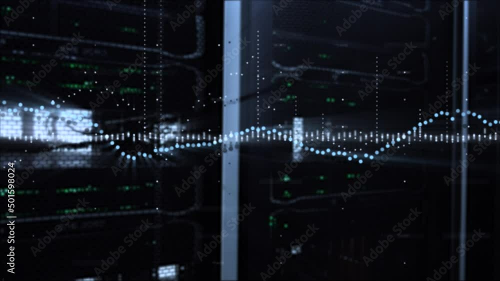 Aufkleber digital information 3d animation server background