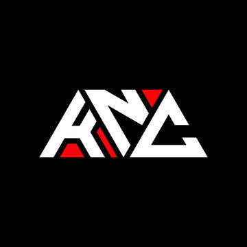 KNC triangle letter logo design with triangle shape. KNC triangle logo design monogram. KNC triangle vector logo template with red color. KNC triangular logo Simple, Elegant, and Luxurious Logo...