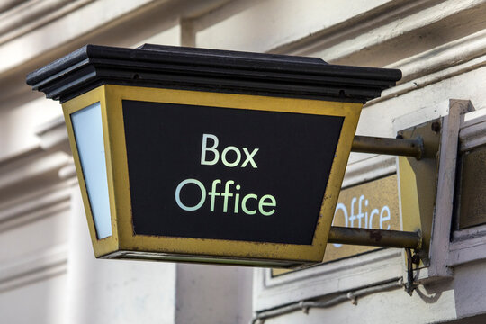 Box Office Sign at a Theatre in London, UK