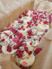 pie with raspberries