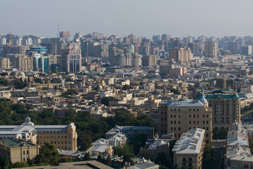 Obraz premium Baku city view from bird fly