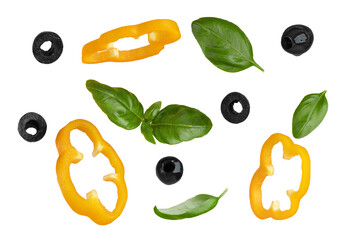  set pepper basil olives