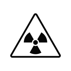 放射線のシンボルマークが入った三角の警告アイコン - 放射能・放射性物質・核兵器のイメージ素材  © Spica