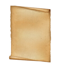 Ancient Paper, Parchment Scroll, realistic vector illustration