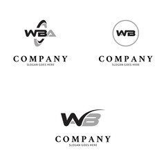 Set of Initial Letter WBA Icon Vector Logo Template Illustration Design