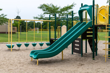 Playground structure for children at schoolyard