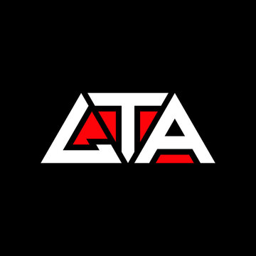 LTA triangle letter logo design with triangle shape. LTA triangle logo design monogram. LTA triangle vector logo template with red color. LTA triangular logo Simple, Elegant, and Luxurious Logo...