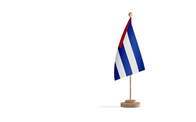 Cuban flagpole with white space background image