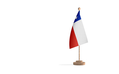 Chile flagpole with white space background image