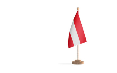 Austria flagpole with white space background image