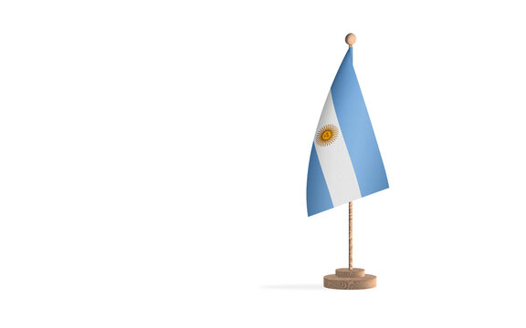 Argentina flagpole with white space background image