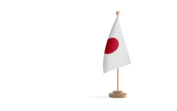 Japan flagpole with white space background image
