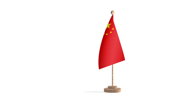China flagpole with white space background image