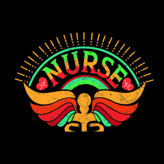 Nurse T-shirt Designs with unique vector
