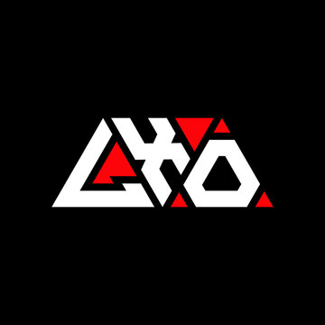 LXO triangle letter logo design with triangle shape. LXO triangle logo design monogram. LXO triangle vector logo template with red color. LXO triangular logo Simple, Elegant, and Luxurious Logo...