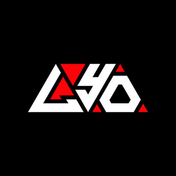 LYO triangle letter logo design with triangle shape. LYO triangle logo design monogram. LYO triangle vector logo template with red color. LYO triangular logo Simple, Elegant, and Luxurious Logo...