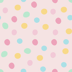 cute seamless pattern with abstract colorful circles. sweet abstract baby pattern for textile, fabric, wallpaper in pastel shades