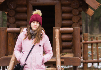 woman walking in the park