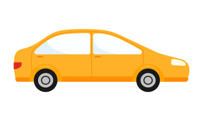 Animated Modern Yellow Sport Car Icon Clipart Vector Illustration Design
