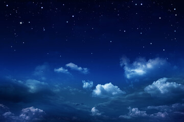 night sky background with stars and clouds