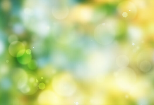 Green white and yellow blur background. Abstract bokeh soft light gradient,  spring summer season or green concept ideas Stock Illustration | Adobe Stock