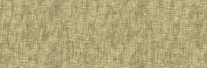 Seamless jute hessian fiber texture border background. Natural eco beige brown fabric effect banner. Organic neutral tone woven rustic hemp ribbon trim edge