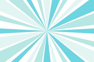 White and blue sunburst pattern background. Vector illustration.