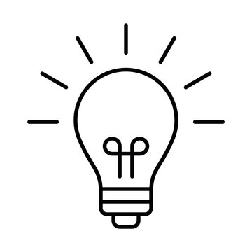 Light bulb thin line icon