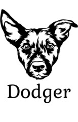  Dodger Black White vector suitable for logo