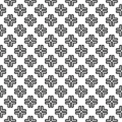 Black and white seamless pattern texture. Greyscale ornamental graphic design. Mosaic ornaments. Pattern template. Vector illustration. EPS10.