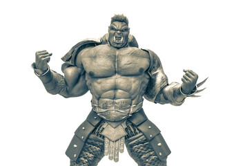 orc is angry in a white background