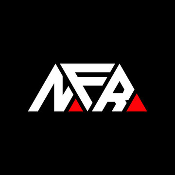 NFR triangle letter logo design with triangle shape. NFR triangle logo design monogram. NFR triangle vector logo template with red color. NFR triangular logo Simple, Elegant, and Luxurious Logo...