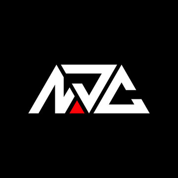 NJC triangle letter logo design with triangle shape. NJC triangle logo design monogram. NJC triangle vector logo template with red color. NJC triangular logo Simple, Elegant, and Luxurious Logo...