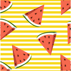 Summer pattern with watermelon