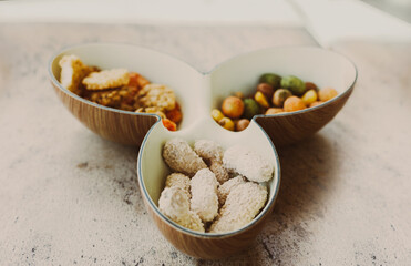 Nuts bowl restaurant decoration healthy