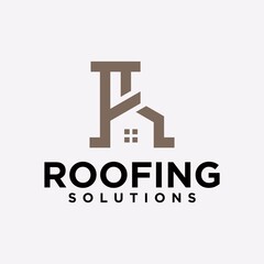 The initial letter h roof for real estate logos or for business logos and building roof branding