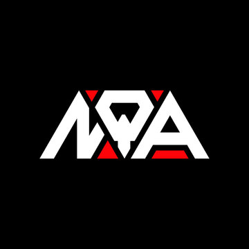 NQA triangle letter logo design with triangle shape. NQA triangle logo design monogram. NQA triangle vector logo template with red color. NQA triangular logo Simple, Elegant, and Luxurious Logo...