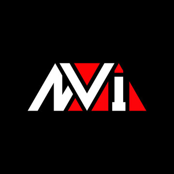 NVI triangle letter logo design with triangle shape. NVI triangle logo design monogram. NVI triangle vector logo template with red color. NVI triangular logo Simple, Elegant, and Luxurious Logo...
