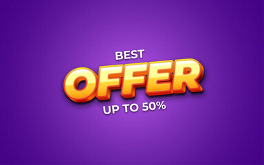 Best offer gold editable 3d text effect