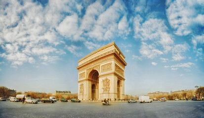 The Arc de Triomphe, Paris, France - obrazy, fototapety, plakaty