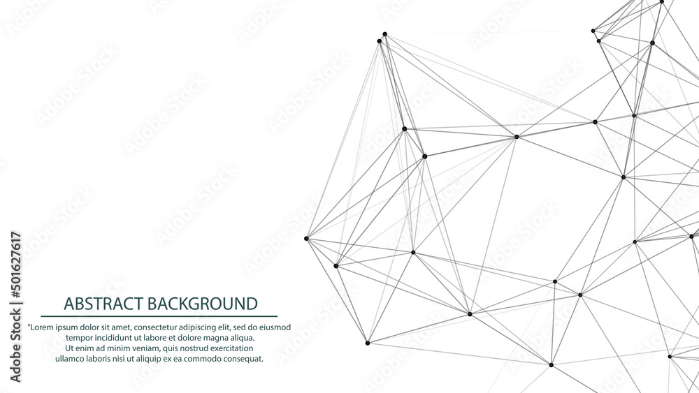 Aufkleber network connection technology. abstract white background with points and lines. digital futuristic b