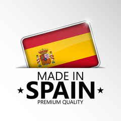 Obraz premium Made in Spain graphic and label.