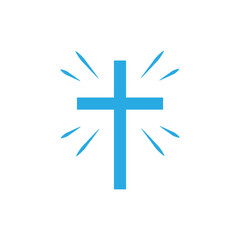 Jesus the Way and the Truth and the Life. Vector Cross symbol of Christianity