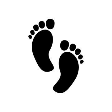 Foot prints vector icon. Foot prints symbol isolated. Vector EPS10