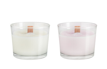 aromatic candle on isolated on white background